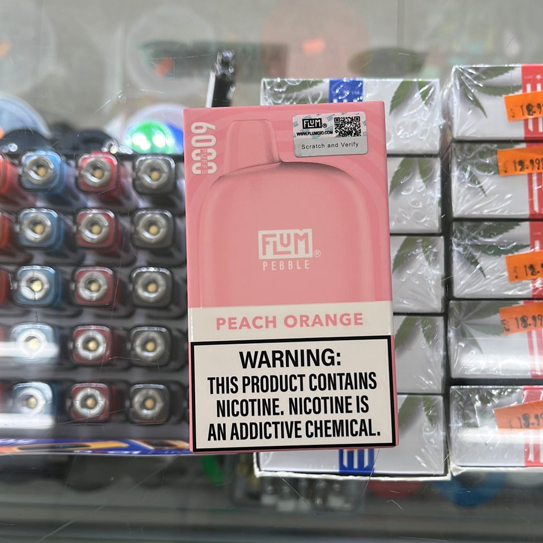 Flum pebble peach orange Super 3 cigarette Flum pebble peach orange Super 3 cigarette