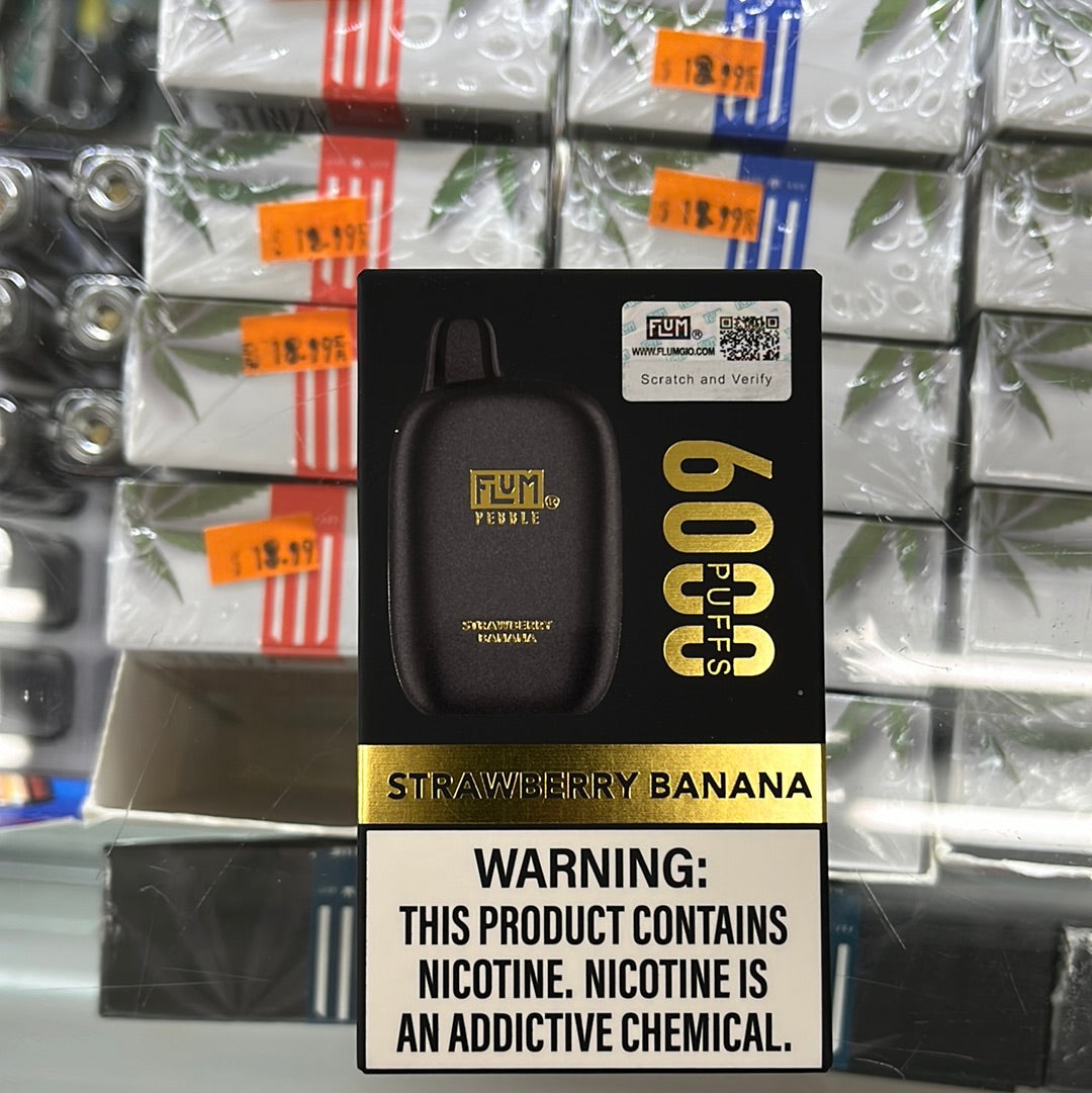 Flum pebble strawberry banana Super 3 cigarette Flum pebble strawberry banana Super 3 cigarette